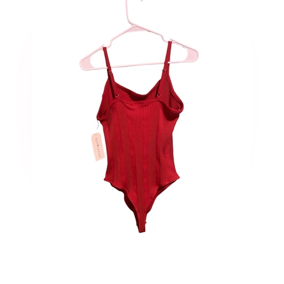 Eye Candy Red women’s One Piece Bodysuit - Picture 2 of 4